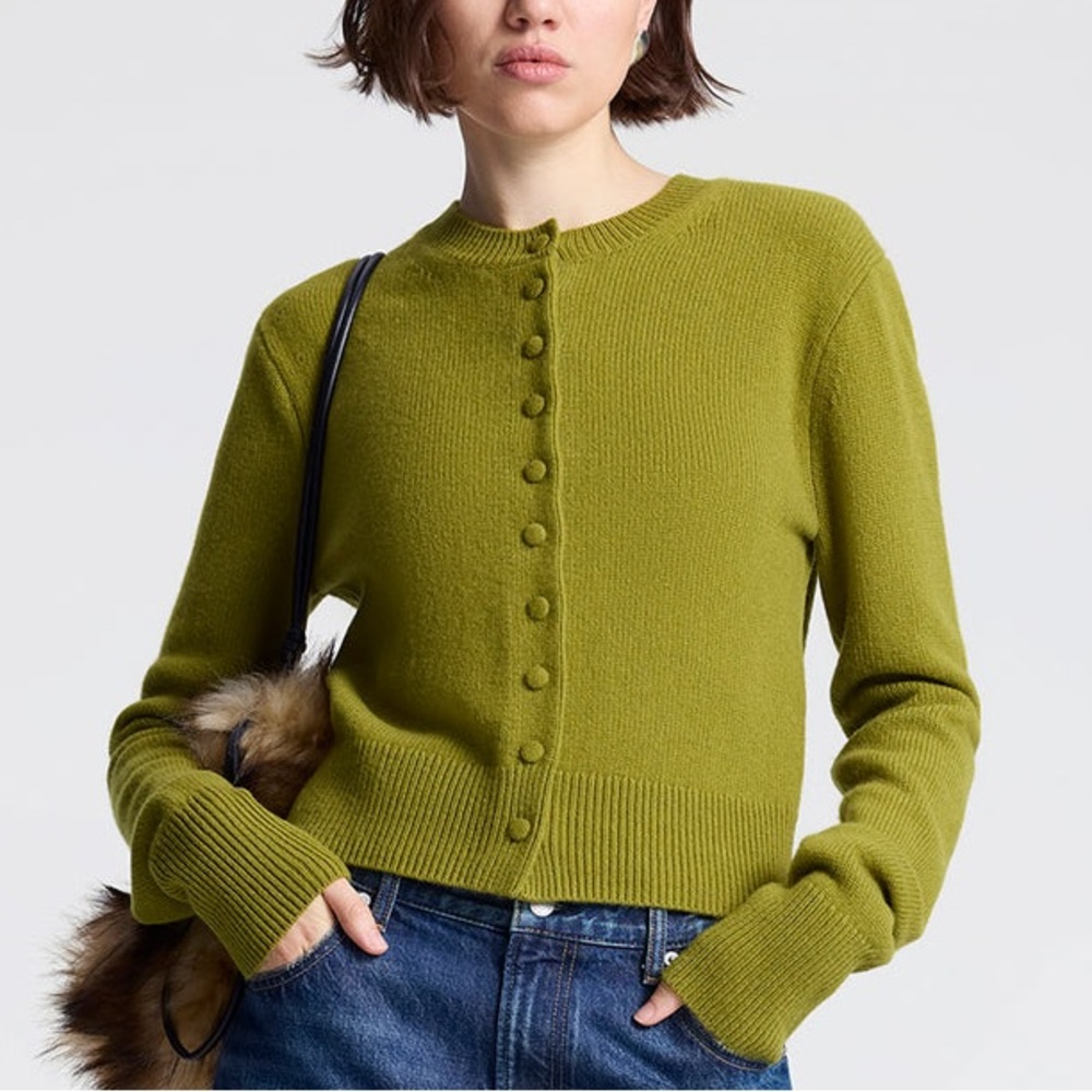 ALC Skyler Cashmere Cardigan Moss Size S